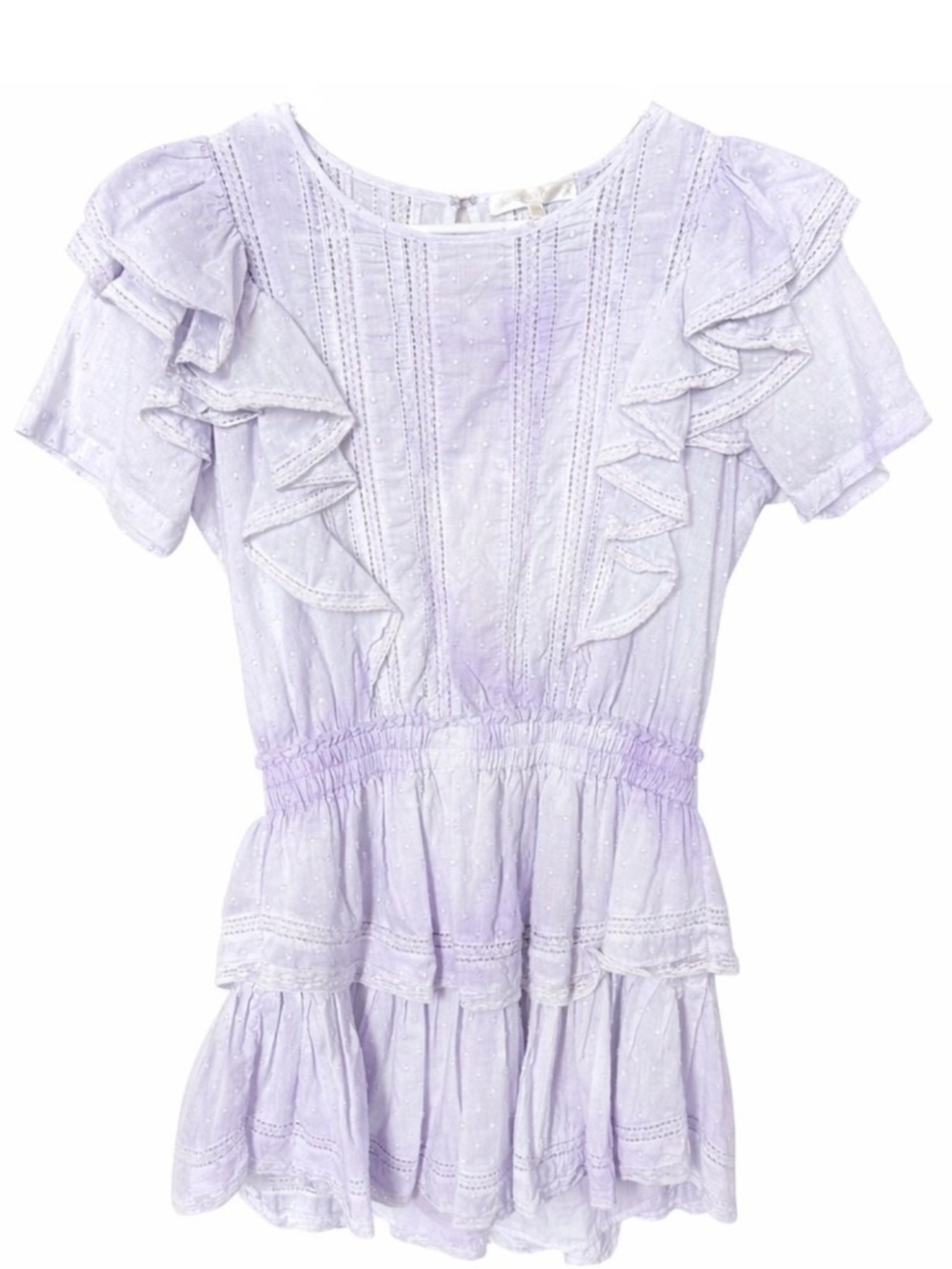 Love Shack Fancy Natasha Dress Small Cottagecore Puff Sleeve